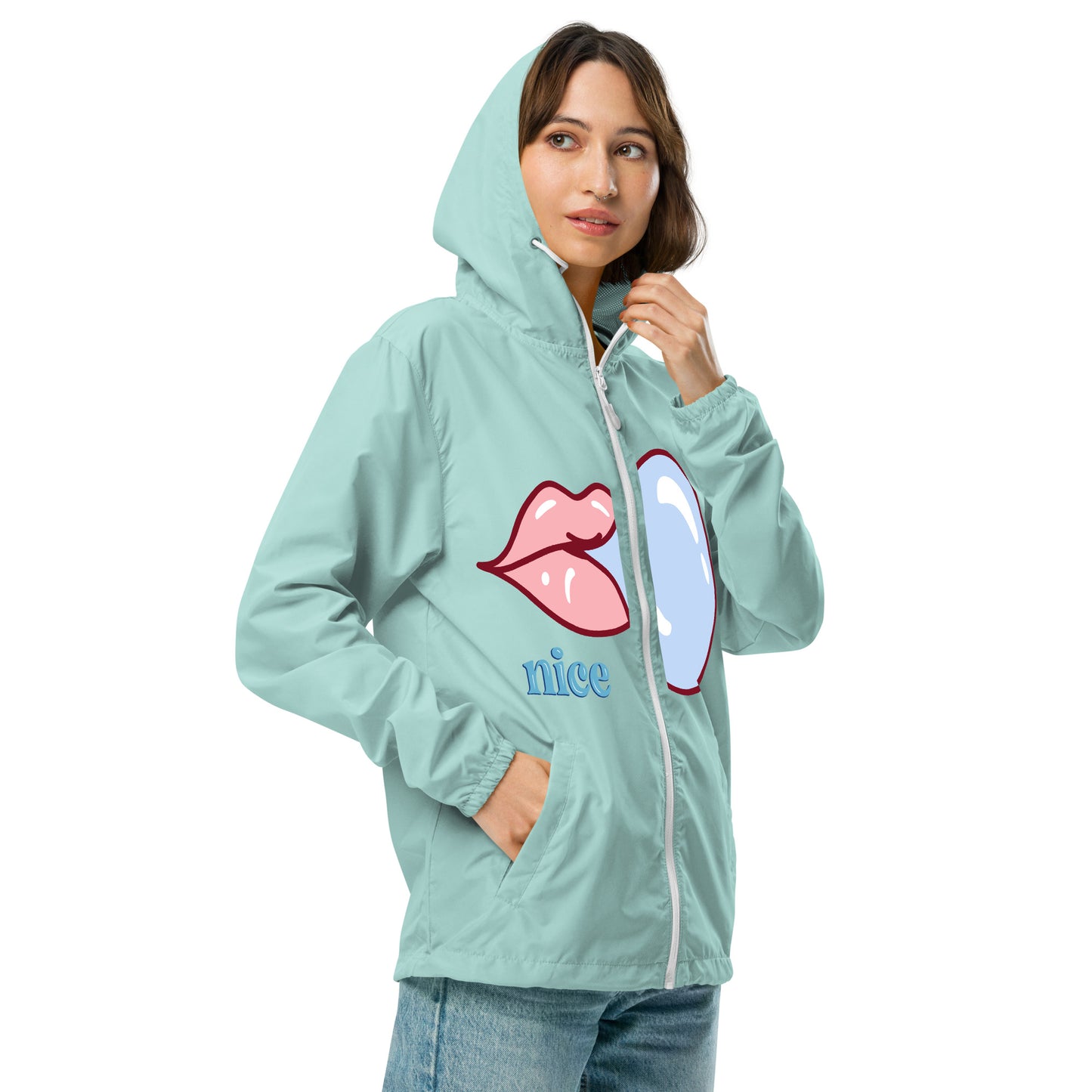 Unisex lightweight zip up windbreaker