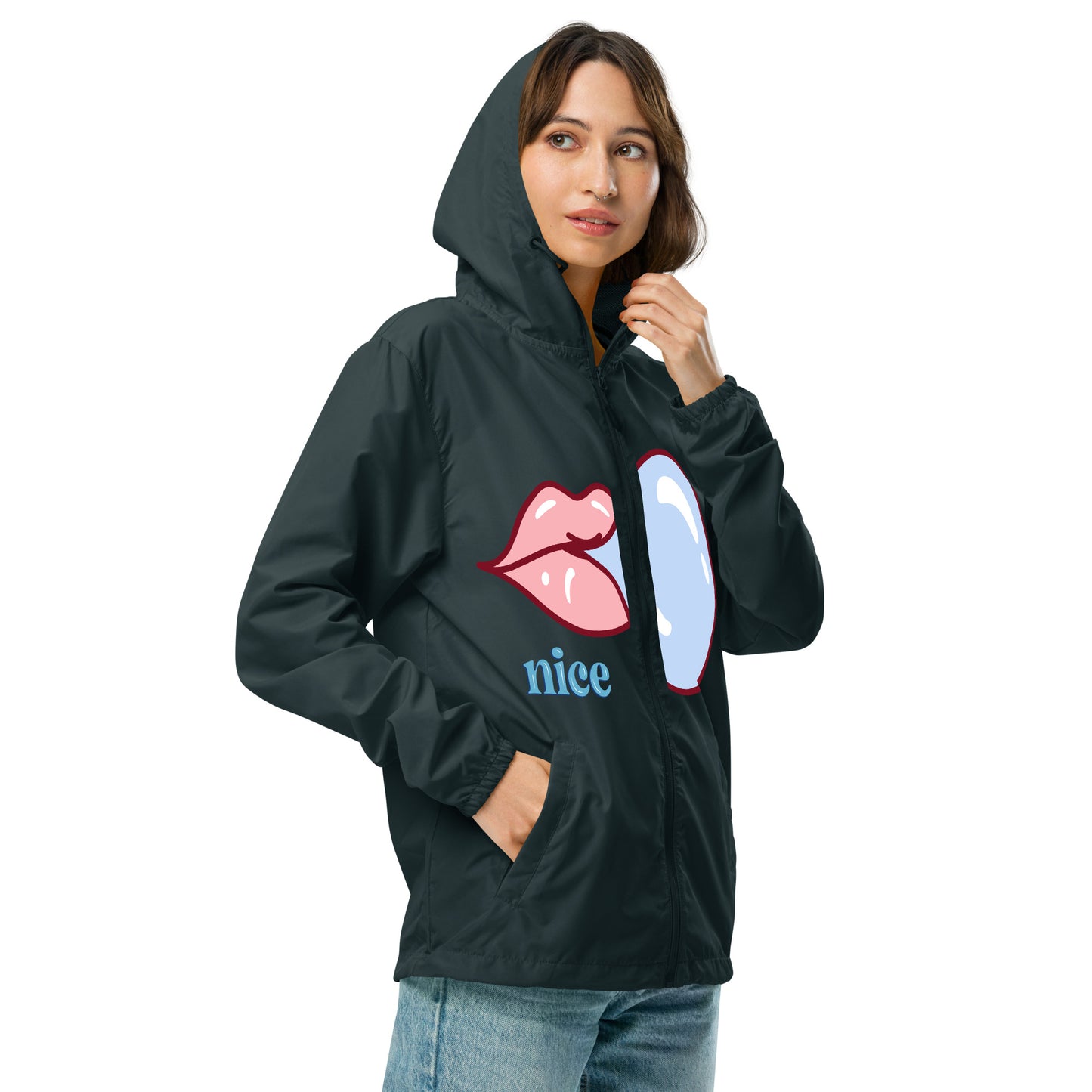 Unisex lightweight zip up windbreaker