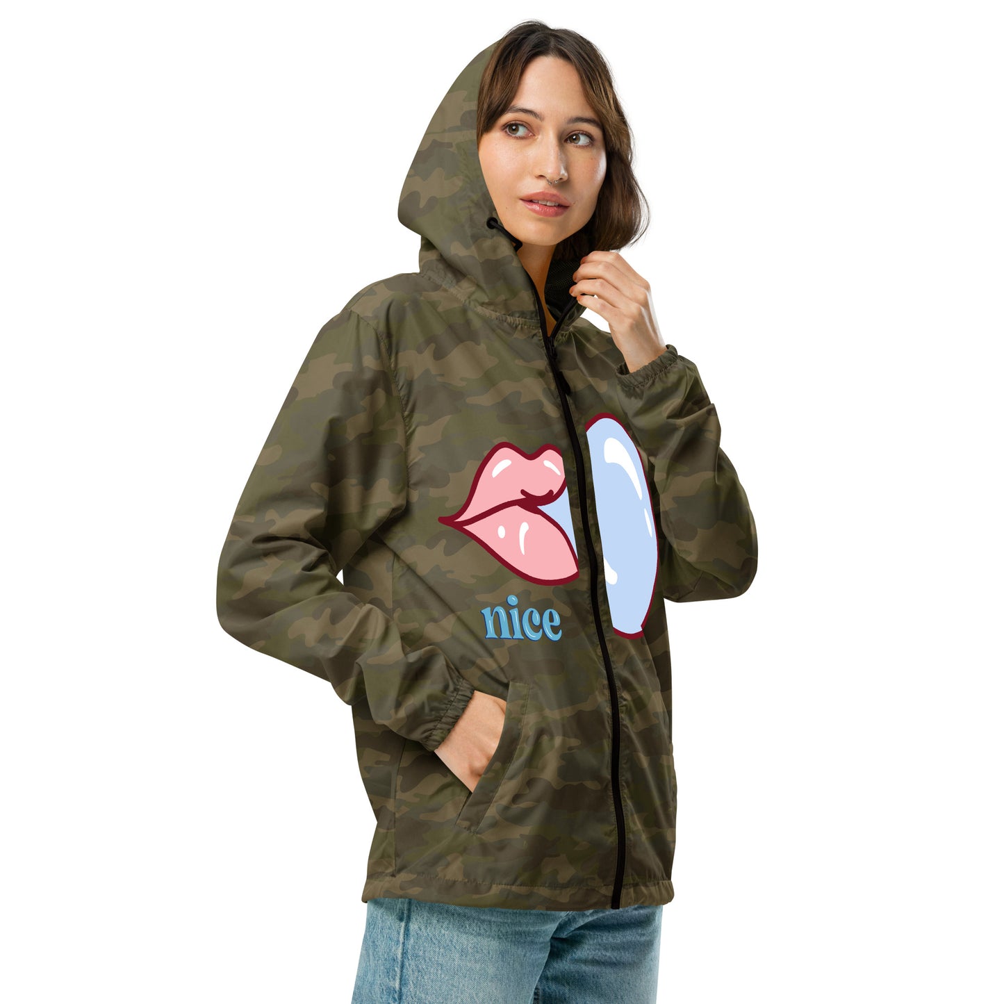 Unisex lightweight zip up windbreaker