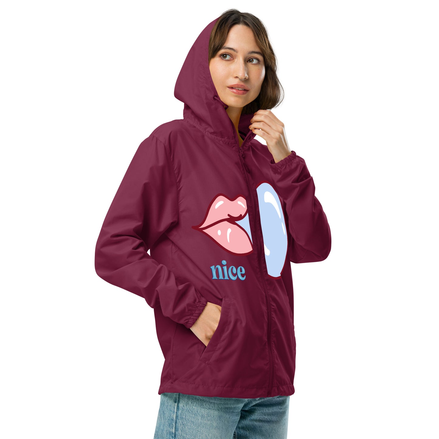 Unisex lightweight zip up windbreaker