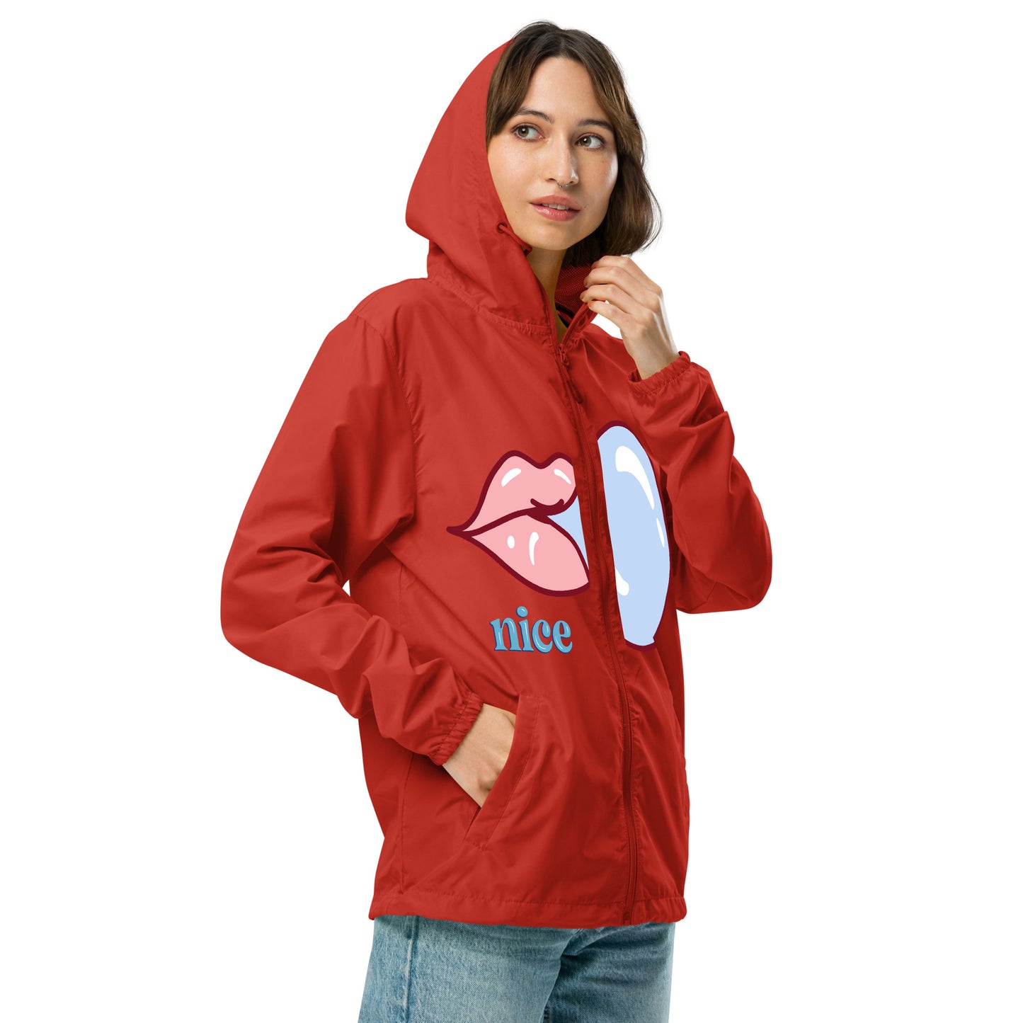 Unisex lightweight zip up windbreaker