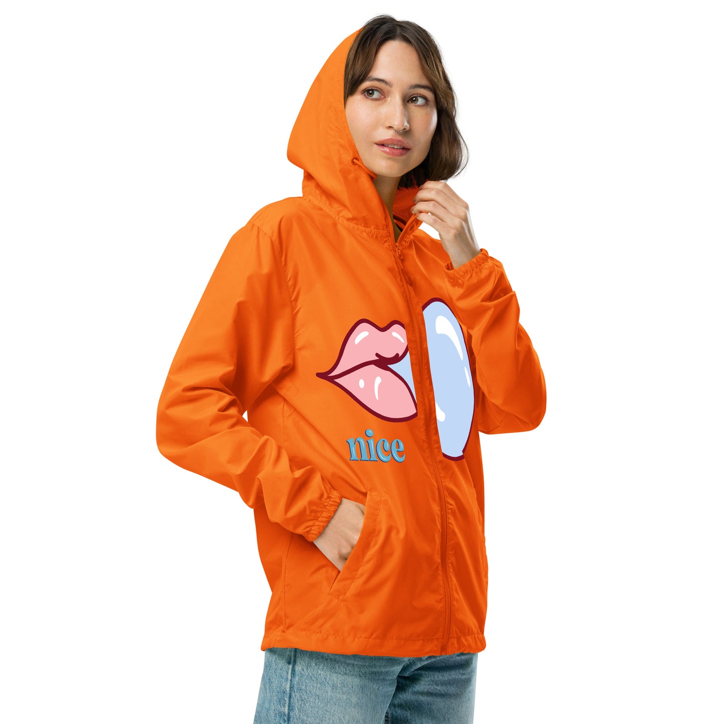 Unisex lightweight zip up windbreaker