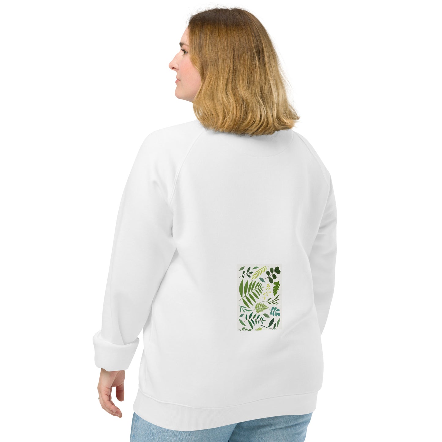 Unisex organic raglan sweatshirt