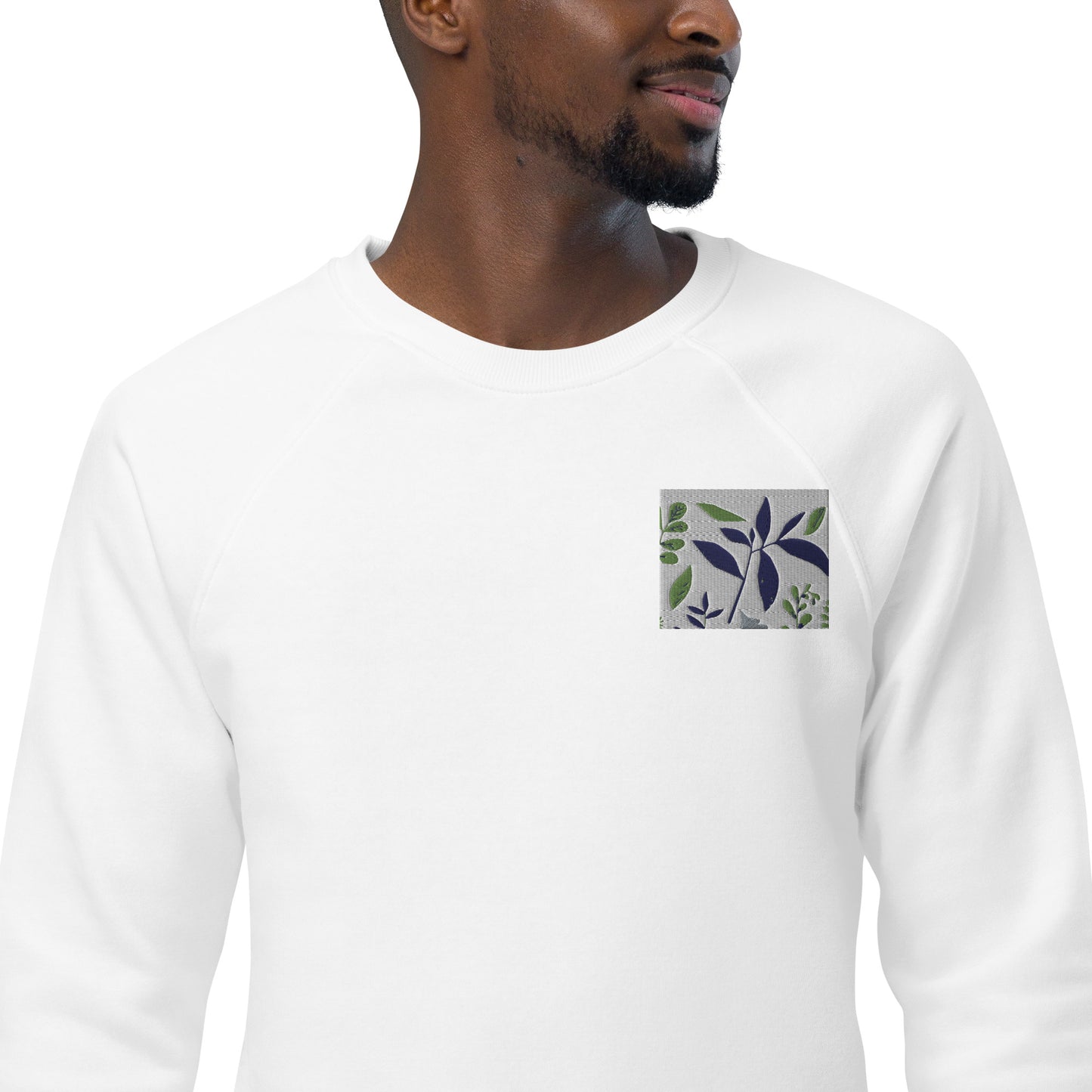 Unisex organic raglan sweatshirt