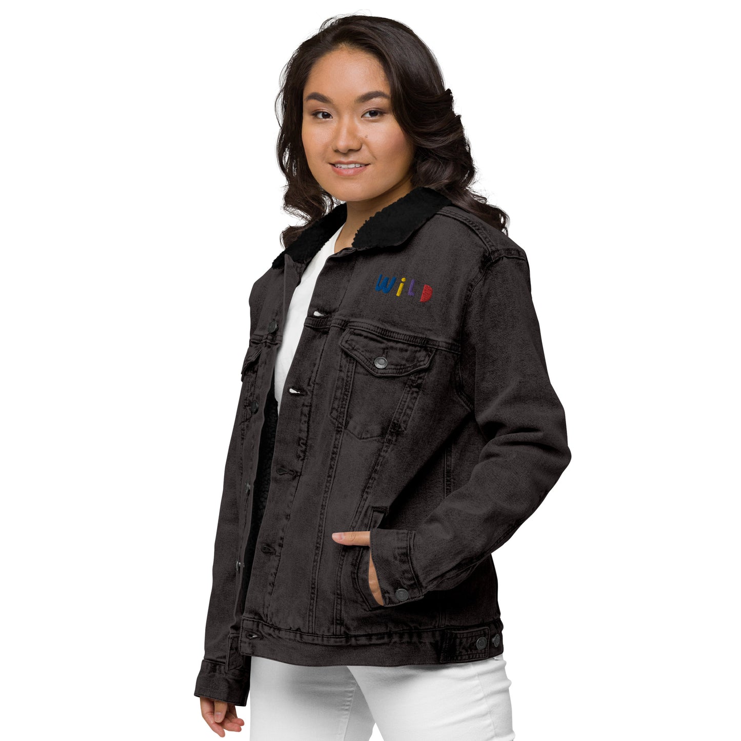 Unisex denim sherpa jacket