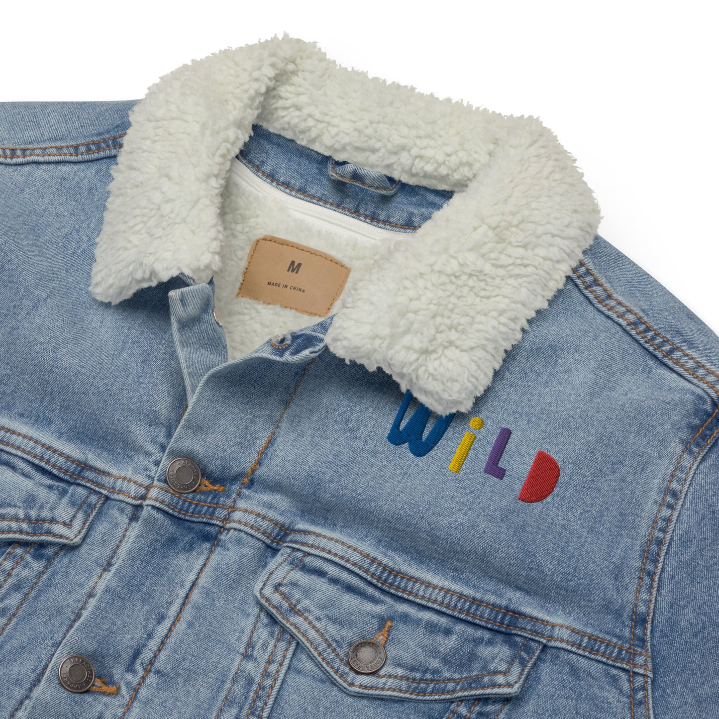 Unisex denim sherpa jacket