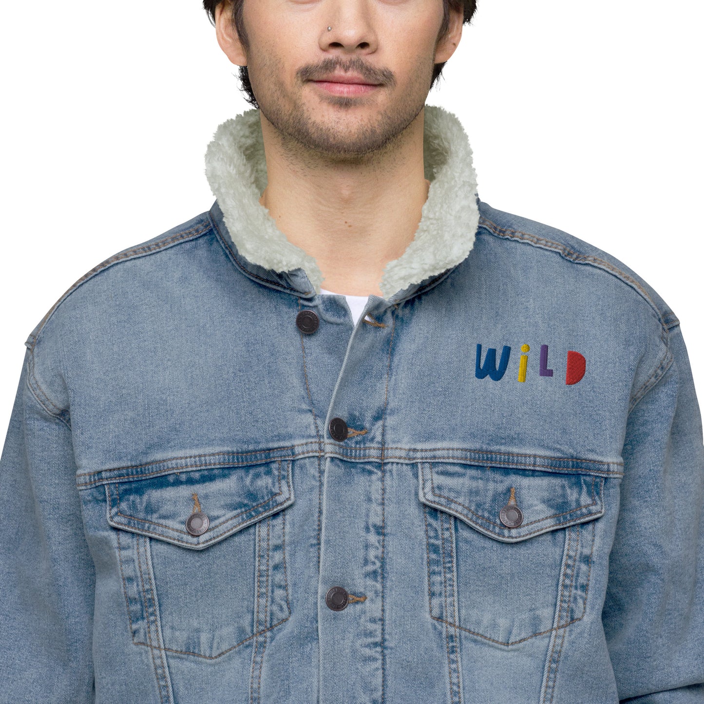 Unisex denim sherpa jacket